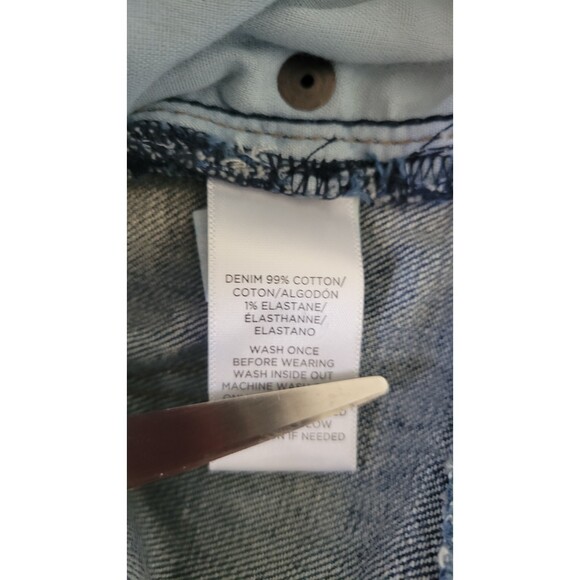 Women's Loft Relaxed Skinny Medium Dark Wash Jeans - Picture 5 of 5